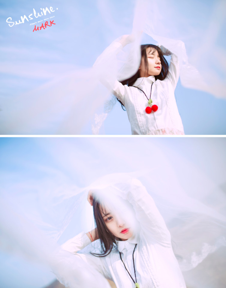 白裙姑娘户外卖萌写真  第9张