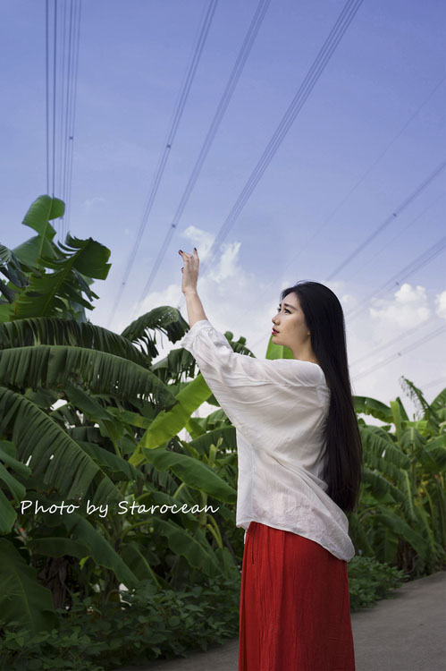 树下的清纯女神唯美写真  第7张